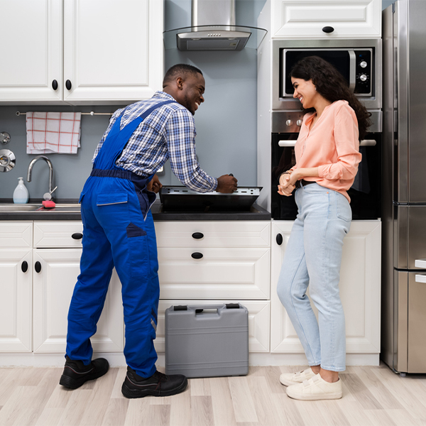 what kind of warranty do you offer on your cooktop repair services in Newfield Hamlet